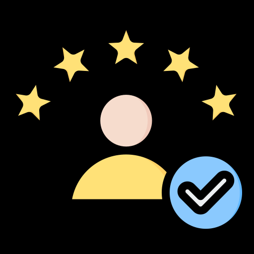 Verified person showing 5 stars